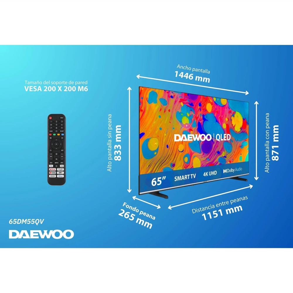 Televisor Daewoo 65DM55QV QLED 4K UHD Smart TV