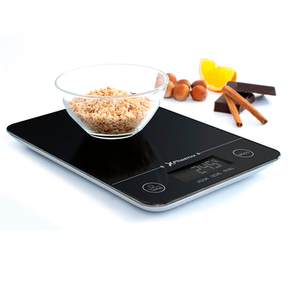 Bascula Phoenix  – Báscula de cocina digital 5 kg negra