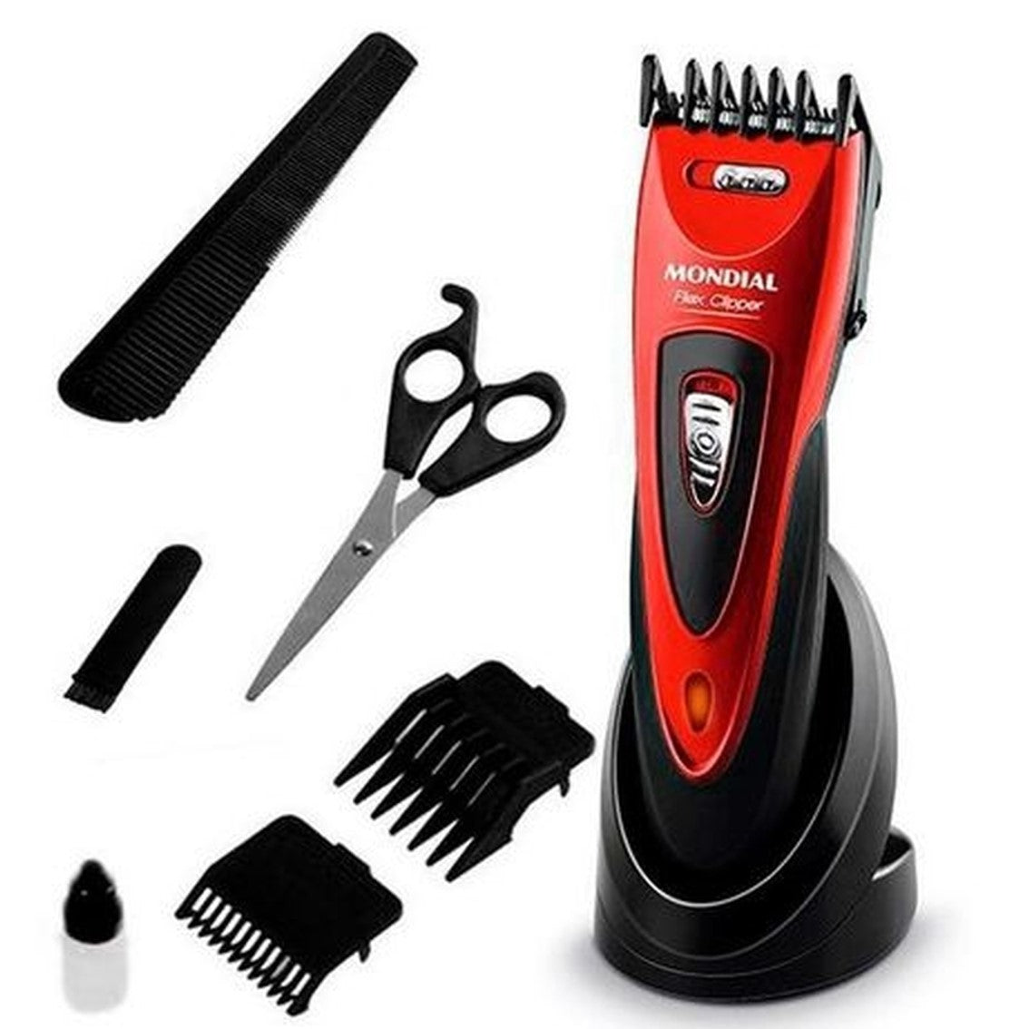 Cortapelos Mondial CR04 – Cortapelos recargable con 6 accesorios