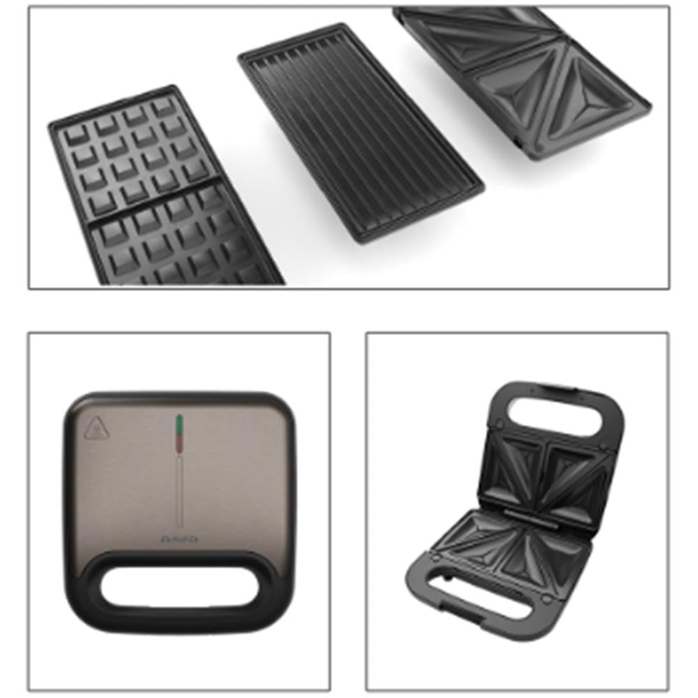Sandwichera AIWA TETSU 750 W – 3 en 1 (Sandwich, Grill y Gofres)