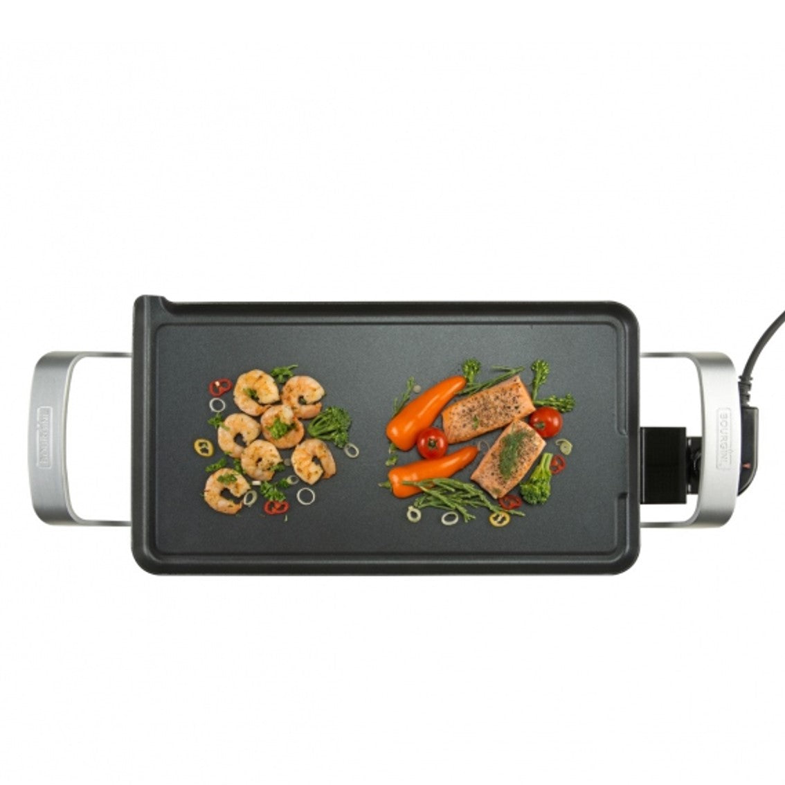 Plancha de Asar Eléctrica Bourgini Classic Multi Plate Plus M – 43×23 cm, 1800 W