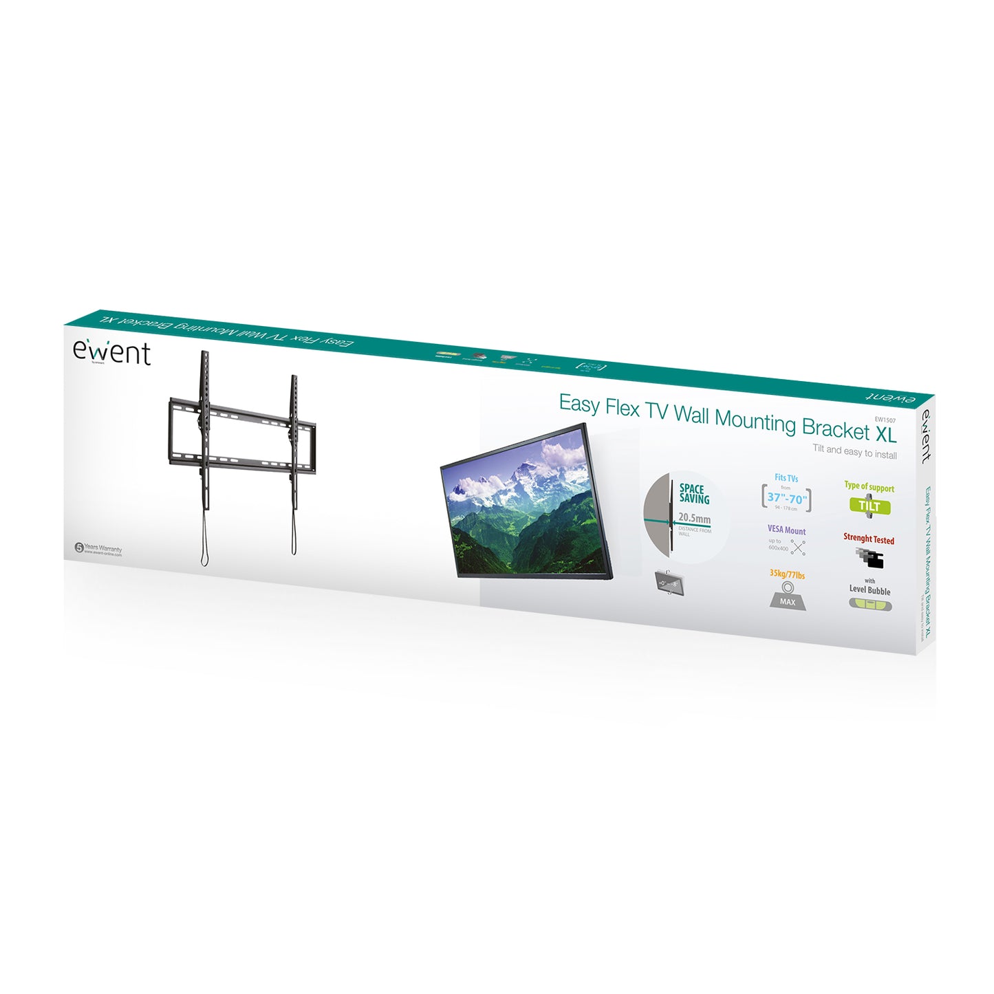 Soporte de Pared para TV de 37"-75" hasta 35 kg