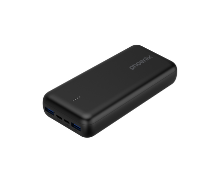 Phoenix Powerbank 20 000 mAh – Batería Externa con 2× USB y Carga Rápida Tipo-C PD