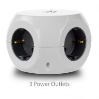 Regleta Cubo 3 Tomas/3 USB Blanco
