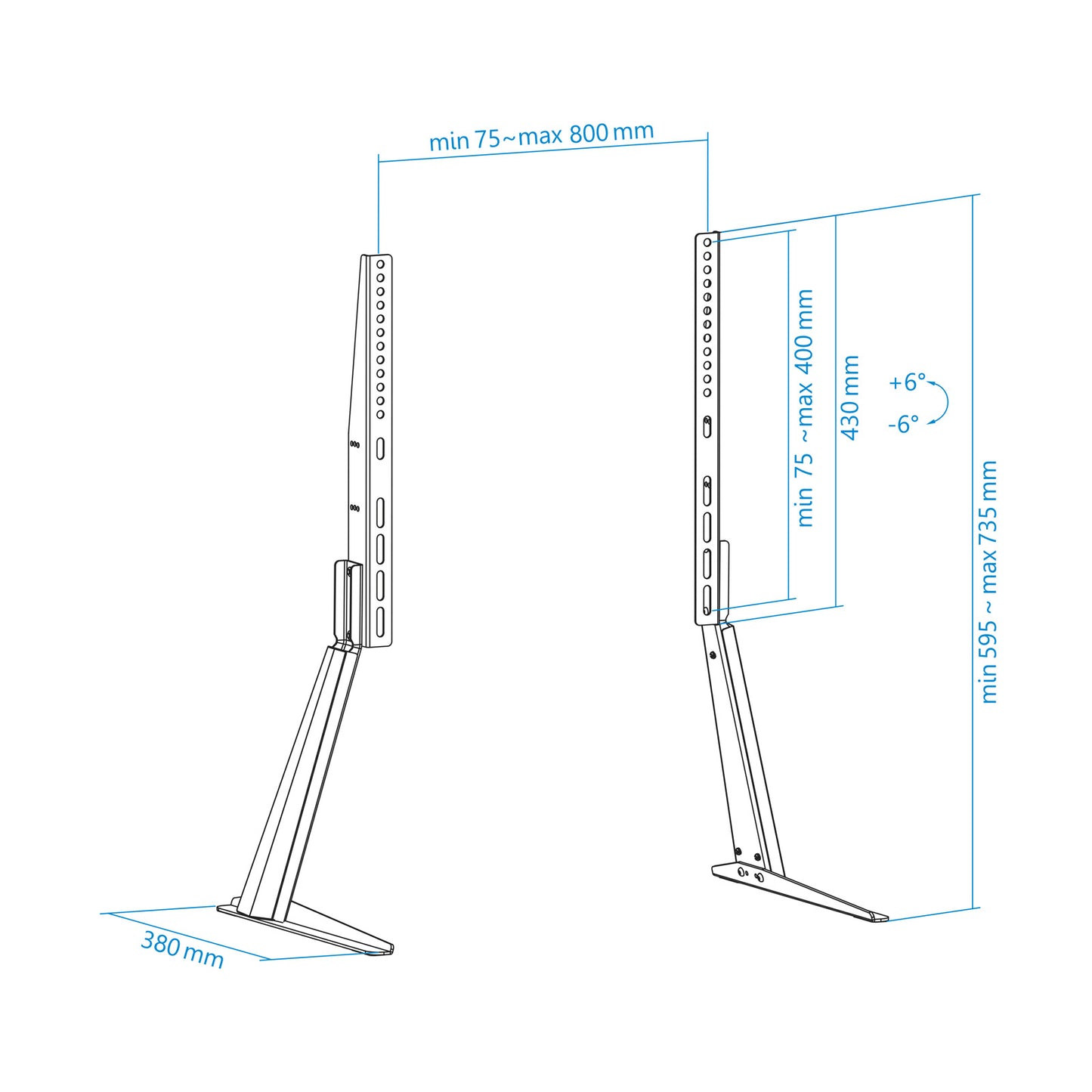 Soporte de Mesa para Pantallas de 32" hasta 65" pulgadas