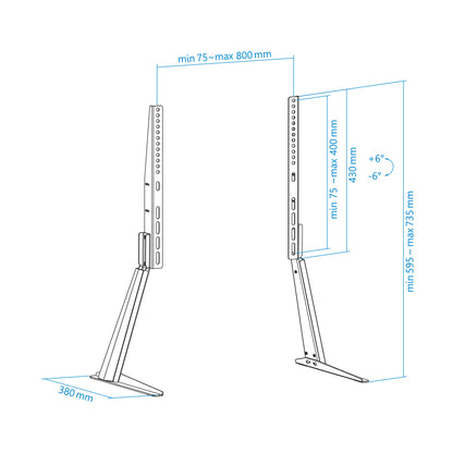 Soporte de Mesa para Pantallas de 32" hasta 65" pulgadas