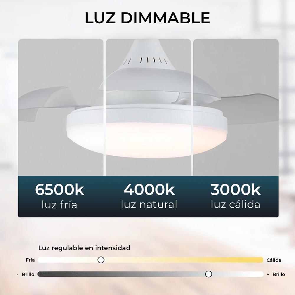 Mini Ventilador de Techo con Luz LED Yoevu-Compact